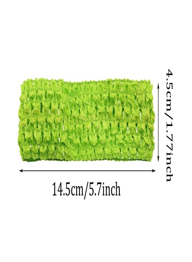 PPhtony 80s Crochet Headbands 6Pcs Colorful Retro Stretch Knitted Hair Bands Accessories for Women Girls Teens Halloween Dress Up Party Costume (Mixed Color) - Image 2