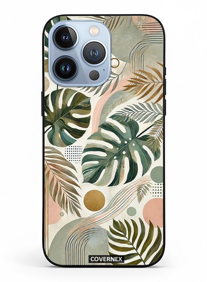 Covernex Apple iPhone 13 Pro Protective Case Cover Printed Featuring Tropical Monstera - Image 2