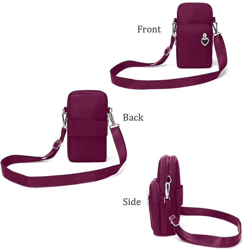 WATACHE Sports Armband Outdoor Sweat-Proof Running Armbag Cross-Body Shoulder Casual Wallet Purse Gym Fitness Cell Phone Bag Key Holder for iPhone13 Pro/ 12 Pro/Xs Max/Xr,Galaxy S10 Plus, P30 Pro (#14) - Image 3