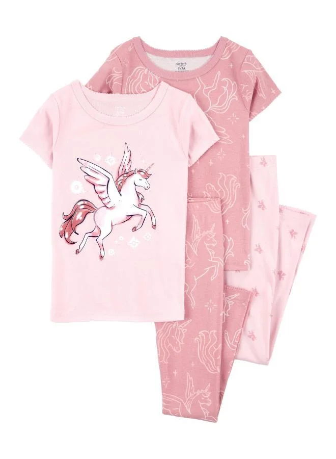 carter's Kids Printed 4PC Pyjamas Set
