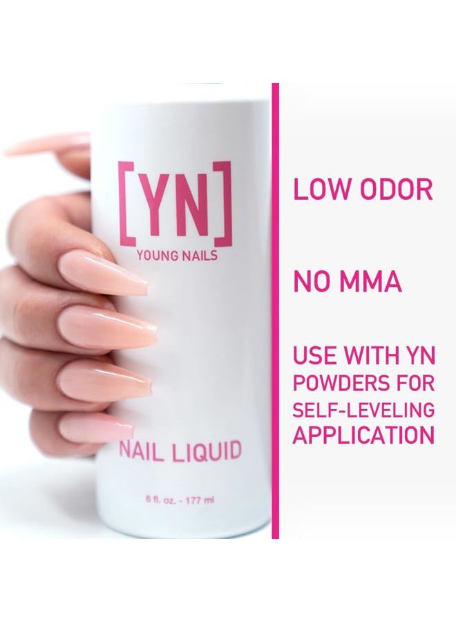 Young Nails Liquid Nail Monomer for Acrylic Nail Powder - Professional Liquid Monomer, Acrylic Nails At Home, Low Odor, MMA Free, Non-Yellowing, 6 oz - Image 2