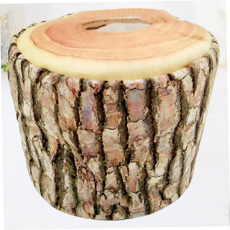 Cabilock Faux Wood Plush Tissue Box Holder Creative Car Home Office Decor - Image 4