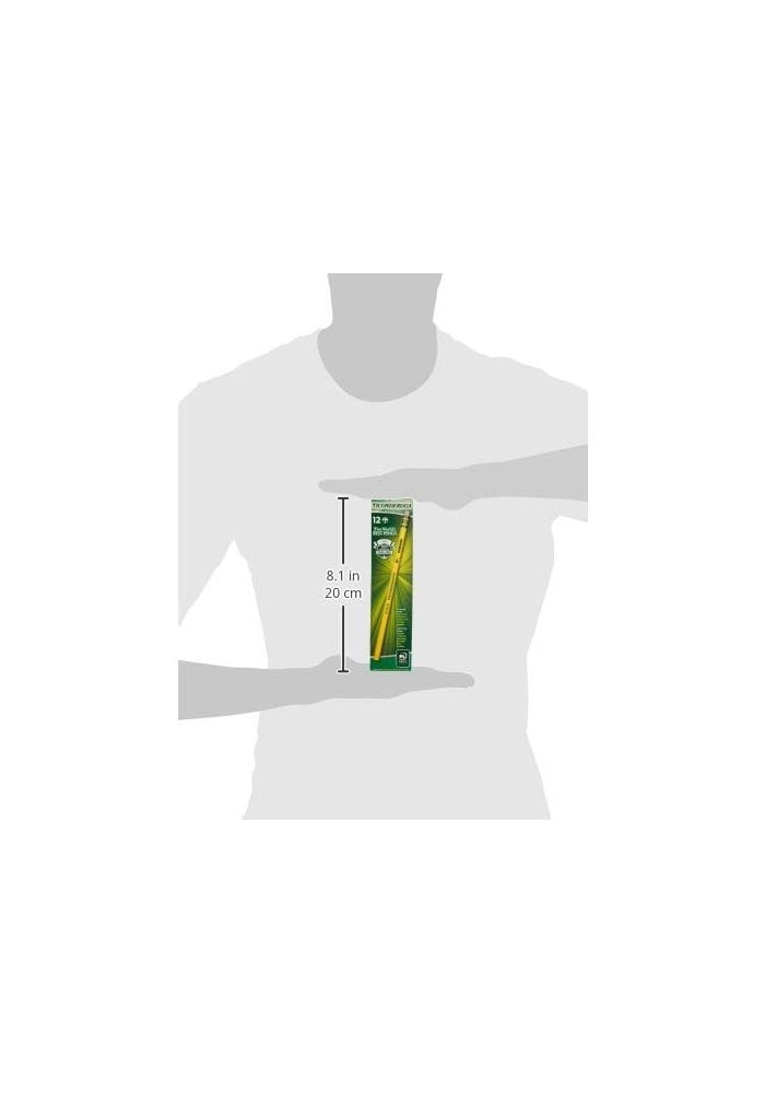 Ticonderoga Wood-Cased Pencils, 1 B Extra Soft, Yellow, 12 Count - Image 3