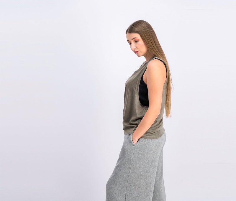 Reebok Women Combat Spray Dye Tank, Olive - Image 4