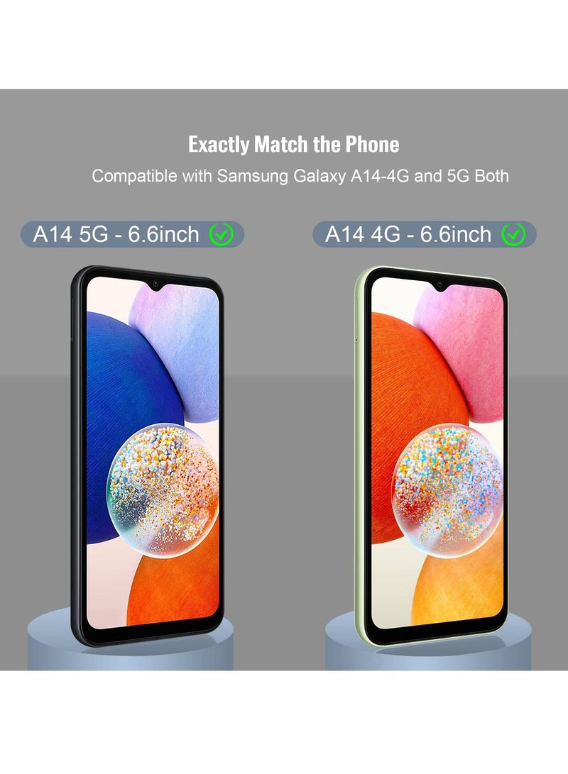 BORTONY Galaxy A14 Screen Protector Film Easy Bubble Free Installation HD Clarity Anti Scratch Full Coverage Tempered Glass for Samsung Galaxy A14 4G/5G 3 Pack - Image 2