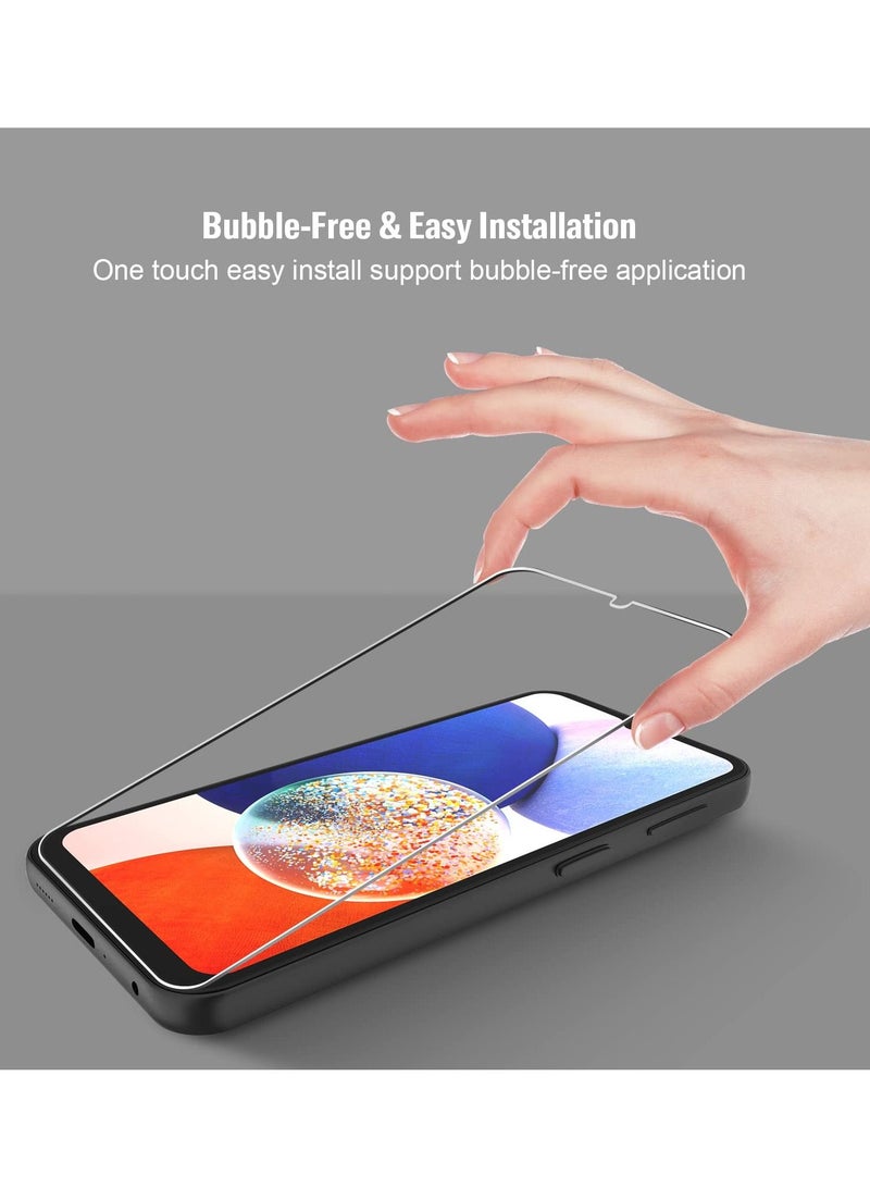 BORTONY Galaxy A14 Screen Protector Film Easy Bubble Free Installation HD Clarity Anti Scratch Full Coverage Tempered Glass for Samsung Galaxy A14 4G/5G 3 Pack - Image 4