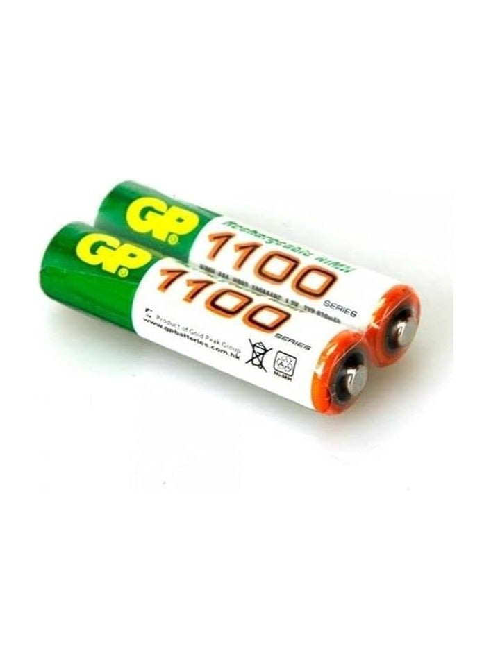 Rechargeable Batteries 1.2V 1100mAh – Pack of 2 - Image 1