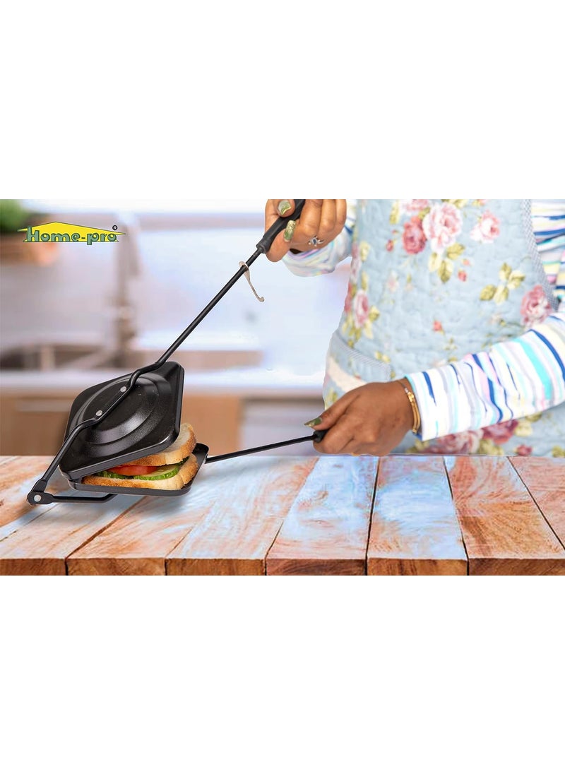 Home Pro HomePro Non Stick Waffle Maker Gas Toaster Heavy Quality Bakelite Handle Combo Pack  - Image 3