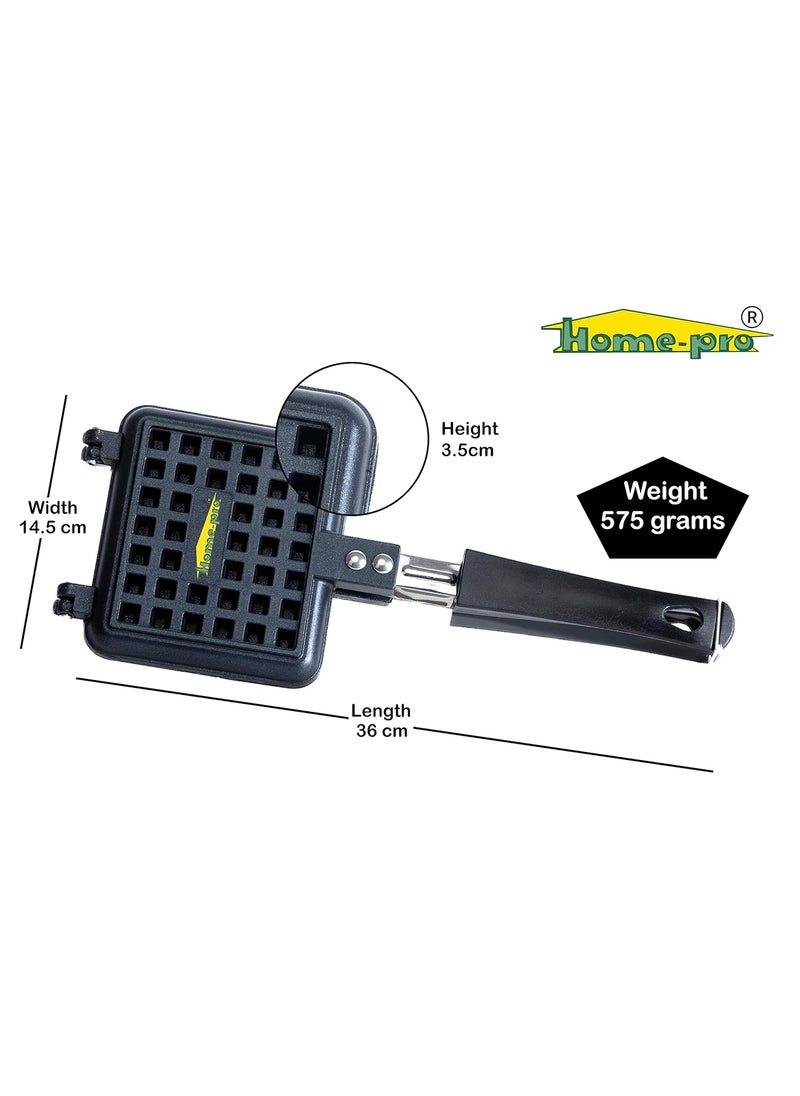 Home Pro HomePro Non Stick Waffle Maker Gas Toaster Heavy Quality Bakelite Handle Combo Pack  - Image 5