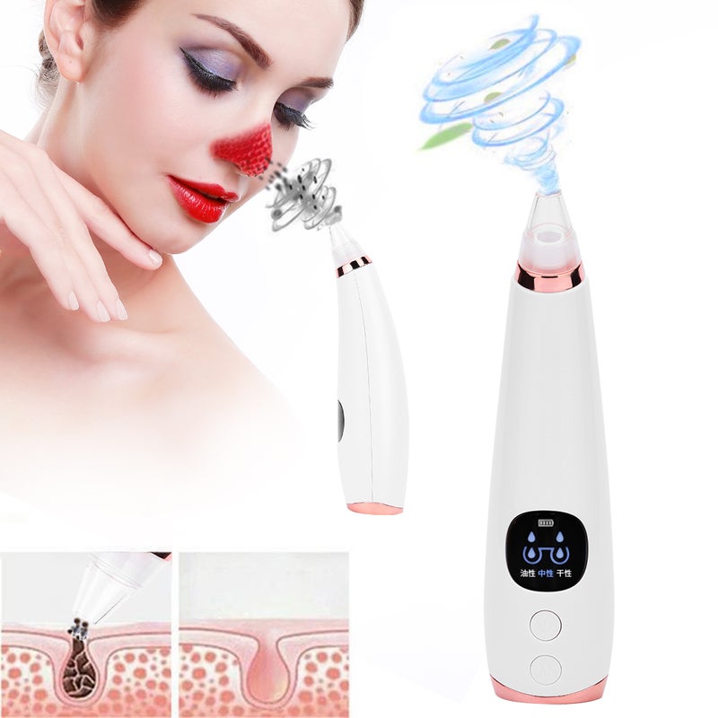 Electric Vacuum Suction Blackhead Removal Face Pore Cleaner Skin Peeling Machine - Image 3