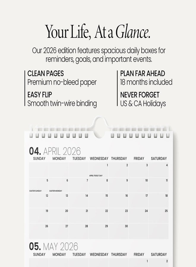 Karto 3 Month Wall Calendar 2026 - Vertical 11x17 inch January 2026 to June 2027 - Boost Your Productivity and Easy Planning with the Aesthetic Monthly Calendar - Minimalist - Image 2