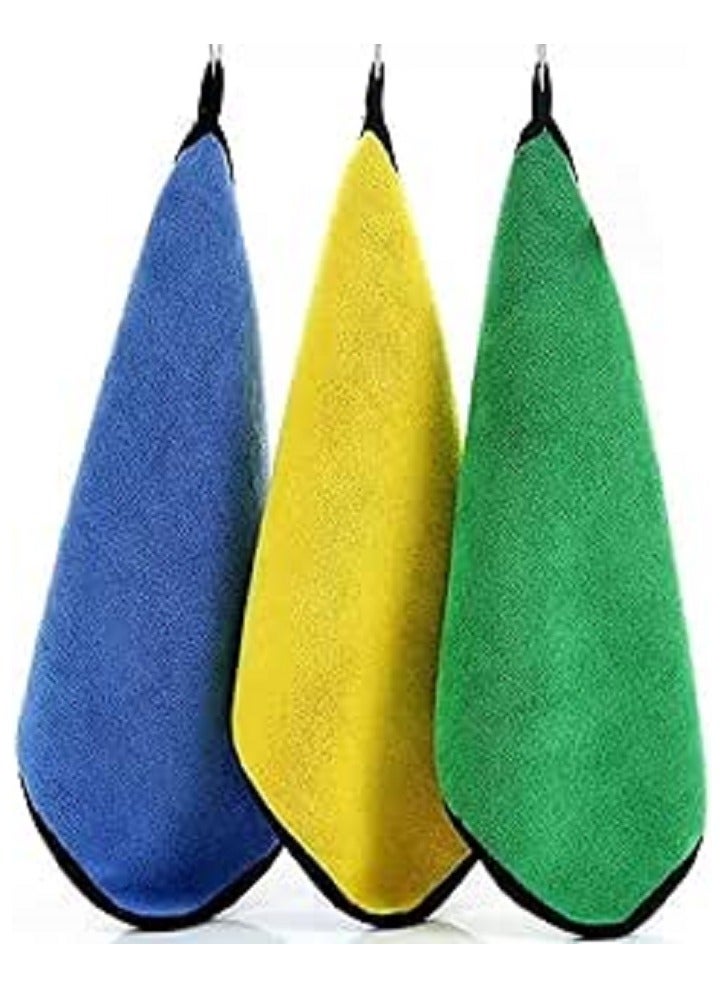 Microfiber towel, 3 pieces, multi-colored, for cleaning surfaces, with high water absorption capacity, 3 * 1