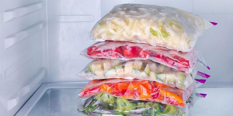 VONITY 15 Pcs Reusable Food Storage Zipper BagFridge Storage Bags Heavy Ziplock Pouch Vegetable BagVegetable Storage Bags For RefrigeratorPlastic BagFridge Vegetable Bagszip lock pouchUR984 - Image 5