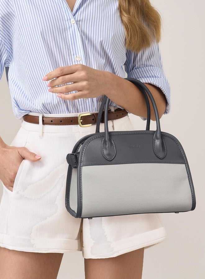 CHUNLI PU Leather Satchel Bag for Women, Fashion Top Handle Bags Zipper, Crossbody Purse for Casual Traveling Work Business - Image 3
