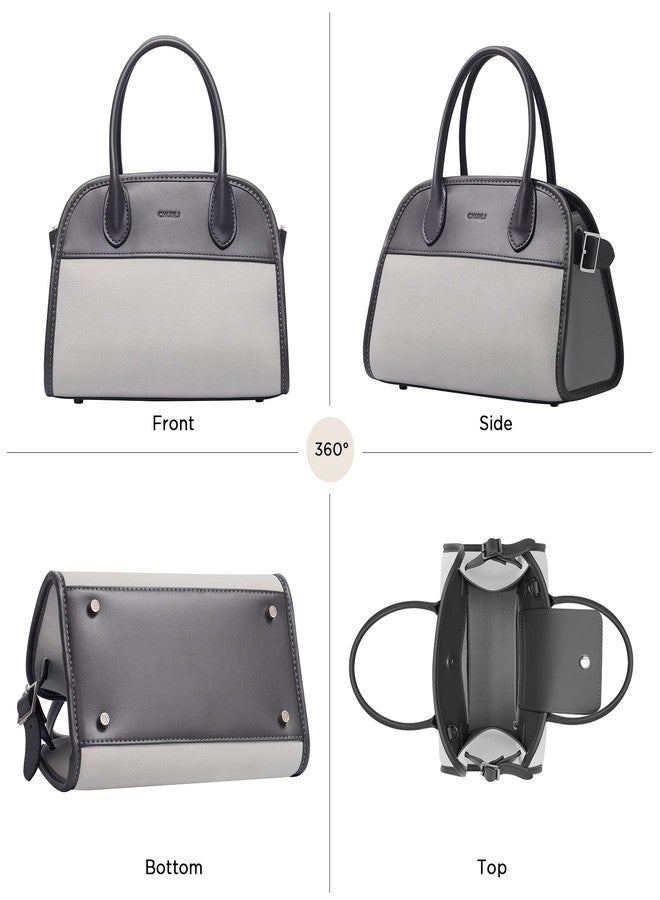 CHUNLI PU Leather Satchel Bag for Women, Fashion Top Handle Bags Zipper, Crossbody Purse for Casual Traveling Work Business - Image 5