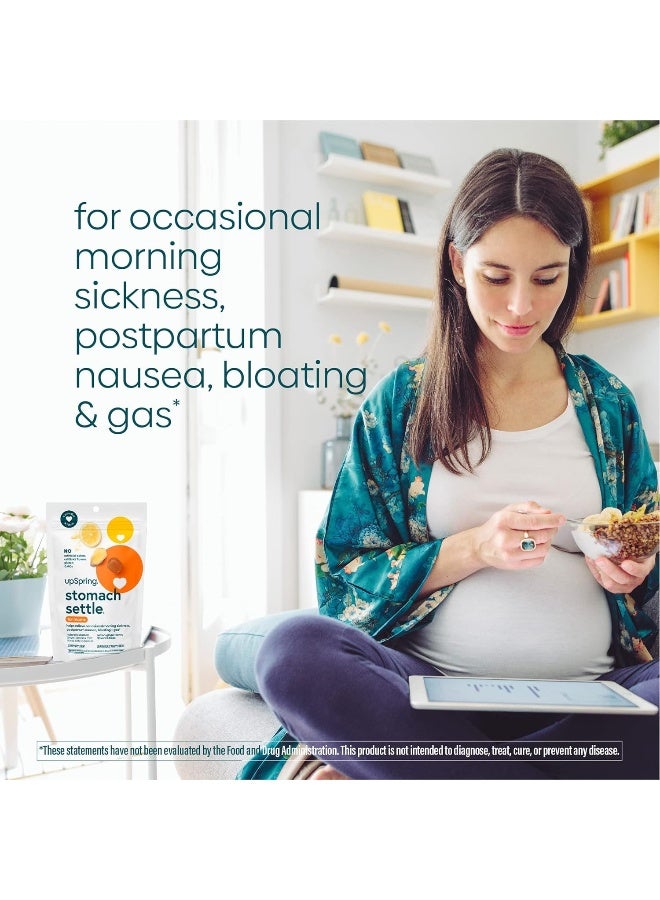 UpSpring قطرات أوبسبرين لتخفيف الغثيان في الصباح مع الزنجبيل والليمون والنعناع وB6، 28 قطعة - Image 5