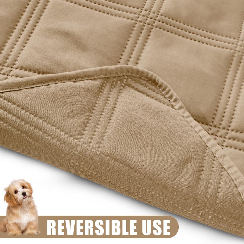 Smiry Waterproof Dog Bed Cover Blanket 30x70, Soft Reversible Pet Blanket, Washable Leakproof Cats Dogs Couch Cover for Sofa, Couch, Furniture, Camel/Camel - Image 3