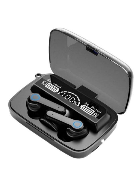 M19 True Wireless Earbuds Bluetooth Headphones, TWS Stereo Earphones with Touch Control,  LED Display, HiFi Stereo Sound, Noise Canceling, IPX7 Waterproof, Long Playtime for Gaming, Sports