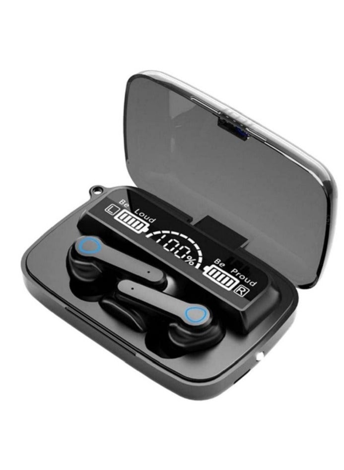 M19 True Wireless Earbuds Bluetooth Headphones, TWS Stereo Earphones with Touch Control,  LED Display, HiFi Stereo Sound, Noise Canceling, IPX7 Waterproof, Long Playtime for Gaming, Sports - Image 1