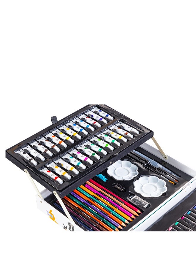 Eazy Kids Eazy Kids 152-Piece Art Set in World Map Themed Metal Case - Image 2