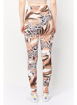 GUESS Women Full Length Animal Print Leggings, Multicolor  - Image 4