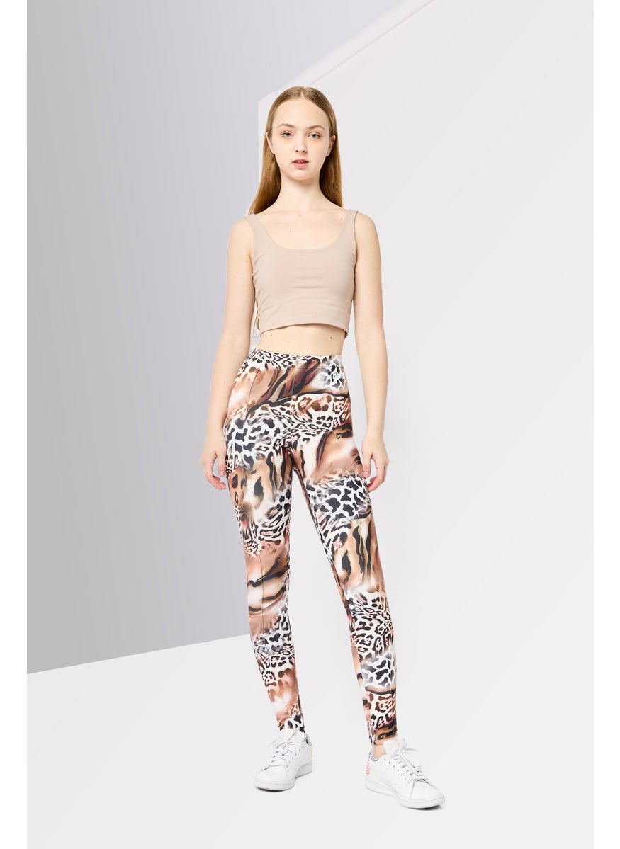 GUESS Women Full Length Animal Print Leggings, Multicolor  - Image 2