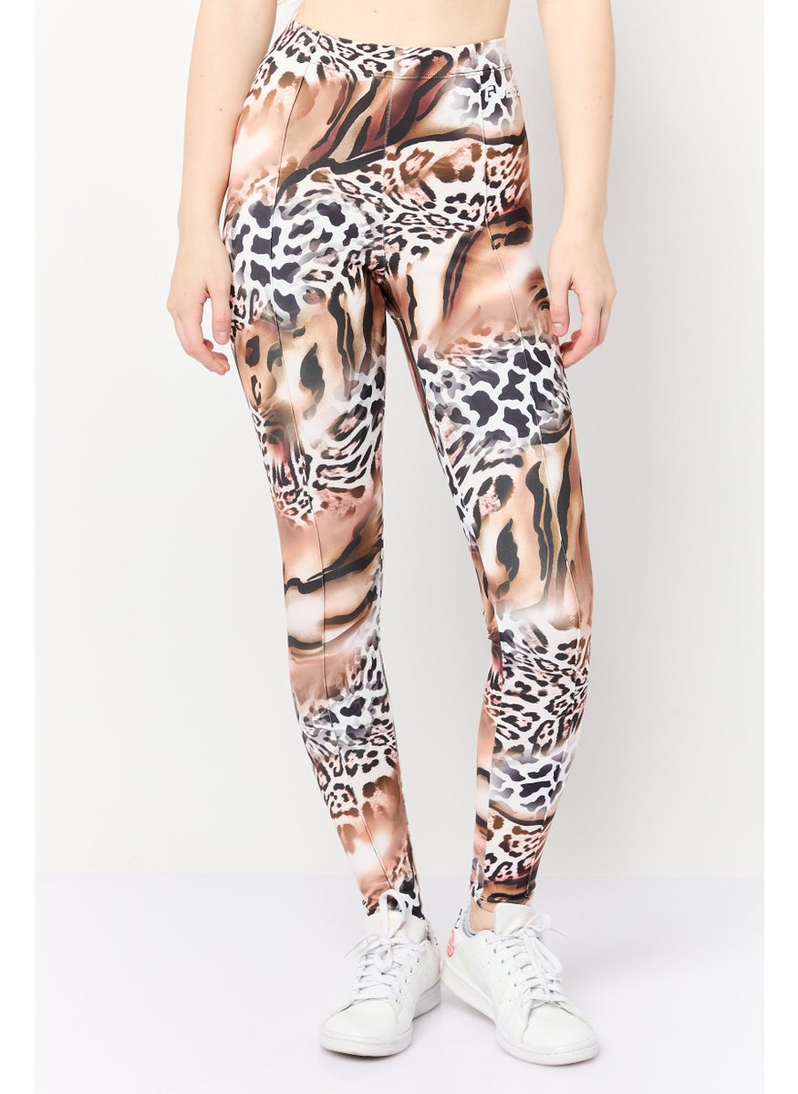 GUESS Women Full Length Animal Print Leggings, Multicolor  - Image 1