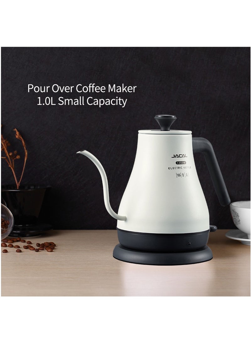 JACAL Stainless Steel Electric Kettle 1L 1350W GL-E203 White/Black  - Image 5