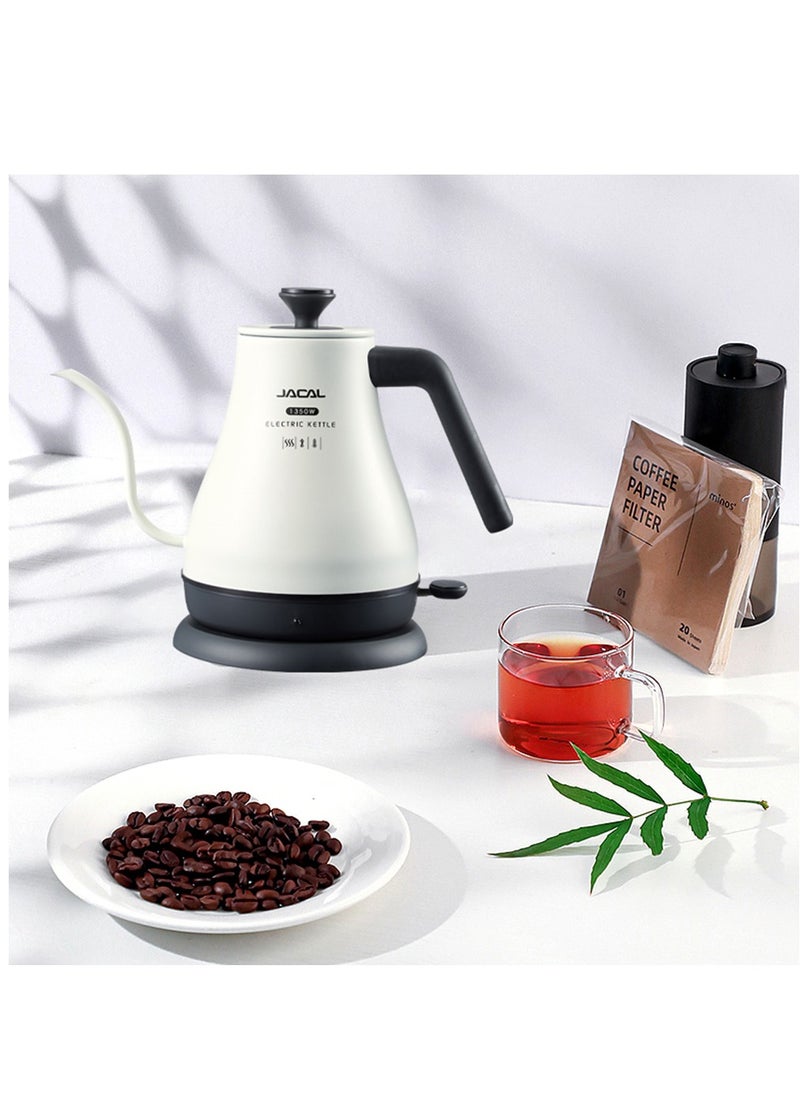JACAL Stainless Steel Electric Kettle 1L 1350W GL-E203 White/Black  - Image 4