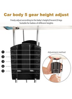 Gonice Baby Walker, Baby Walker Foldable Adjustable Height,Multi-Function Anti-Rollover Toddler Walker,Suitable for All terrains for Baby Boys and Baby Girls 6-18Months 9 Heights Adjustable (Black)  - Image 4