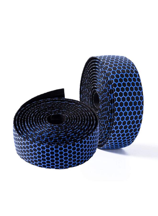 LAMAY 2PCS of Hexagonal Bicycle Handle Tape, Anti-Fall Handle Tape. Enhance the Grip of Your Bike, Wrap Your Bike, and Enjoy a Comfortable Riding Experience(Blue) - Image 1