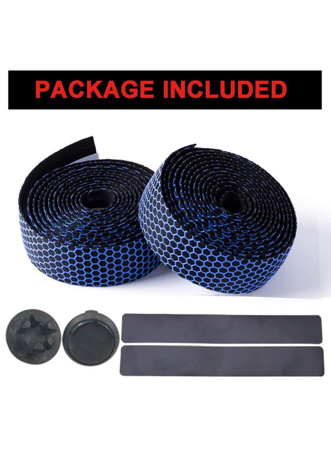 LAMAY 2PCS of Hexagonal Bicycle Handle Tape, Anti-Fall Handle Tape. Enhance the Grip of Your Bike, Wrap Your Bike, and Enjoy a Comfortable Riding Experience(Blue) - Image 4
