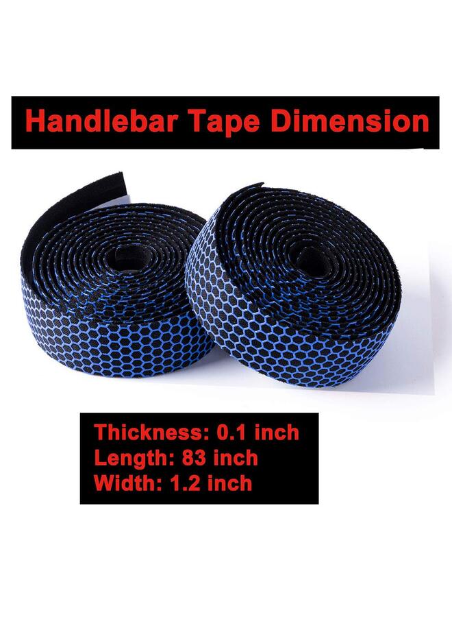 LAMAY 2PCS of Hexagonal Bicycle Handle Tape, Anti-Fall Handle Tape. Enhance the Grip of Your Bike, Wrap Your Bike, and Enjoy a Comfortable Riding Experience(Blue) - Image 2