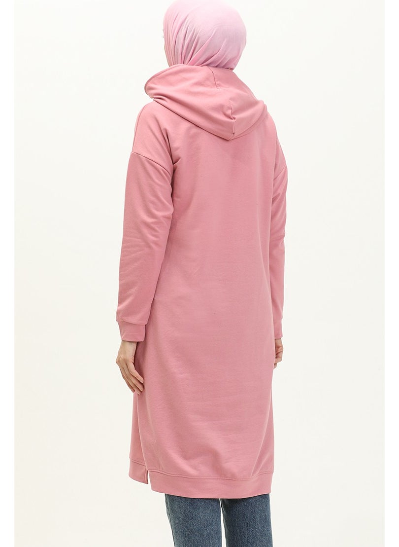 Sefa Merve Kangaroo Pocket Sports Tunic 3032-14 Pink  - Image 5