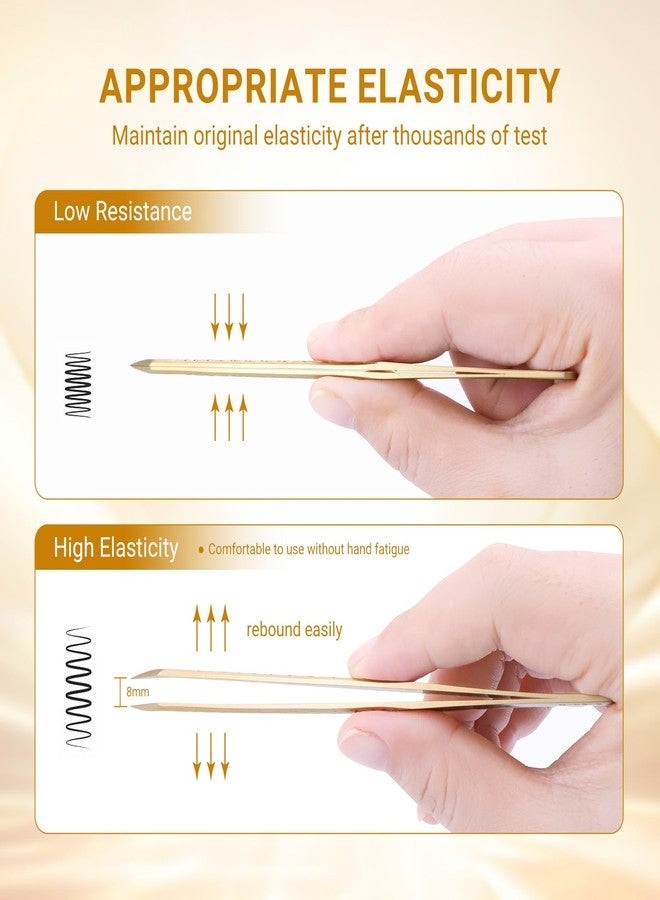 NAGARAKU Tweezers for Eyelash Extensions Curved Lash Tweezers Precision Pinzas Professional Easy Fanning Stainless Steel Precise Long Tip Pointy Make Fans for Lashes Isolation (N-11) - Image 5