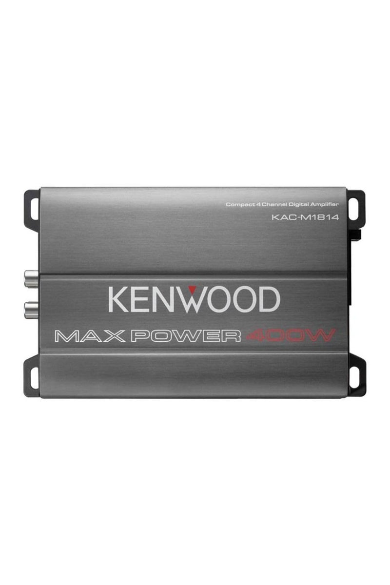 كينوود مكبر صوت سيارة Kenwood KAC‑M1814 Compact Class‑D رباعي القنوات - 45 واط RMS×4 (90 واط جسري) / 400 واط ذروة لمستخدمي السيارات والمركبات البحرية ورياضة السيارات مع مستوى ضوضاء منخفض - Image 1