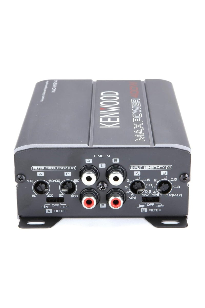 كينوود مكبر صوت سيارة Kenwood KAC‑M1814 Compact Class‑D رباعي القنوات - 45 واط RMS×4 (90 واط جسري) / 400 واط ذروة لمستخدمي السيارات والمركبات البحرية ورياضة السيارات مع مستوى ضوضاء منخفض - Image 3