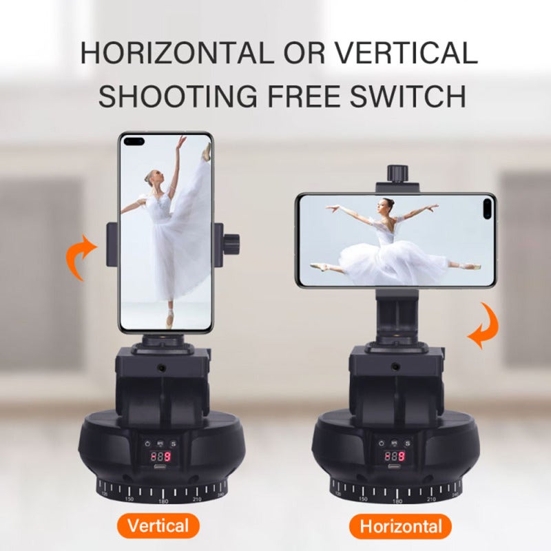 ANDOER YT1200 Face Motorized Pan Tilt Head 2-axis Panoramic Head AI Smart Face Tracking 360° Rotation Panoramic Tripod Head Wireless Remote Control 9 Levels Adjustable Speed 1kg Load Capacity with - Image 2