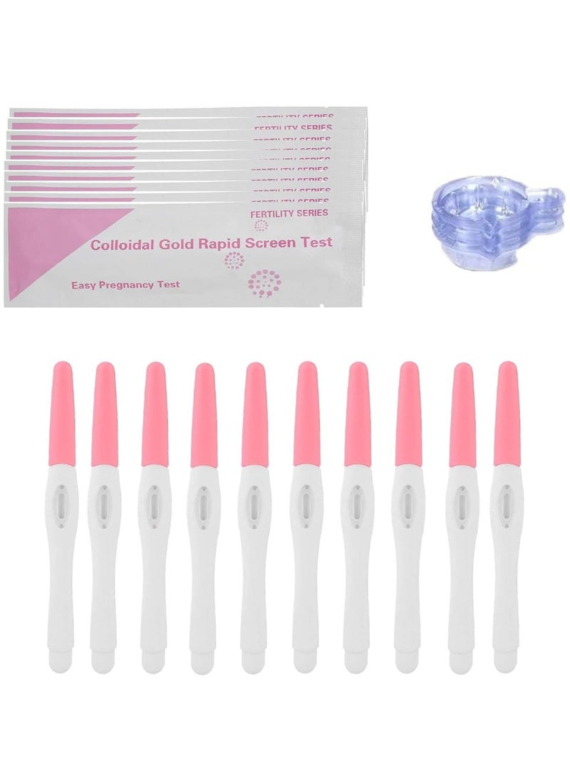 SINCHER Early Pregnancy Test Pens, 3-Minute Results, Accuracy Of 99%, Quick Detection Of Pregnancy Test Rods, 10 Test +10 Cups, High Sensitivity  - Image 1