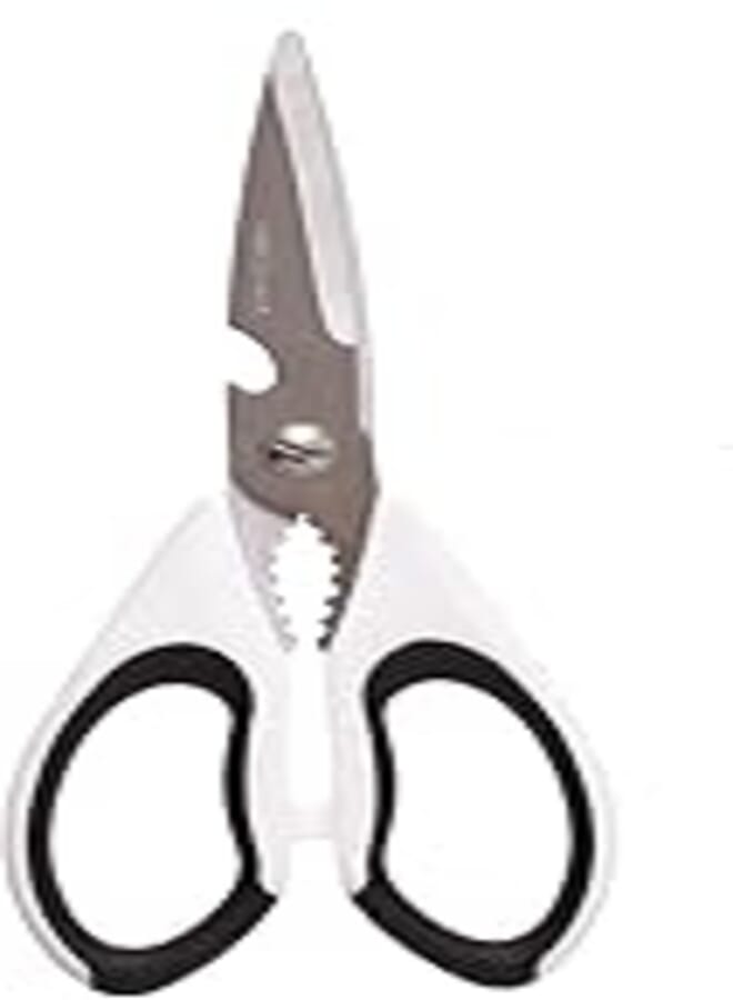 King Gary S-231 Multifunctional Kitchen Scissors - White & Black