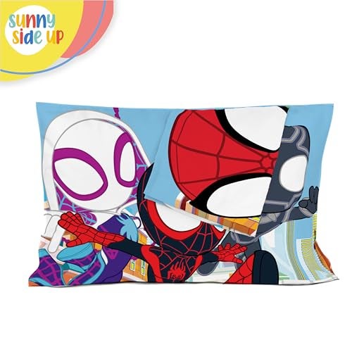 Sunny Side Up Marvel Spidey & His Amazing Friends 2 Pack Reversible Pillowcases - Double Sided Pillow Covers Features Spiderman, Ghost Spider & Miles Morales, Kids Super Soft Superhero Bedding - Image 5