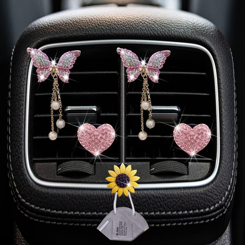 Jowxsx Bling Heart & Butterfly Car Air Fresheners - Image 2