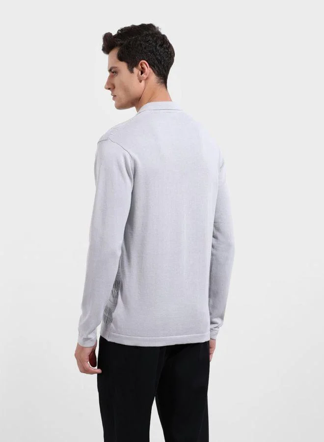 The Indian Garage Co Men Slim Fit Textured Polo Collar Half Sleeves Shirt