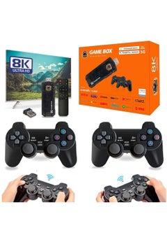 Compact Mini 8K Retro Games Stick with Offering A Collection of 10,000 Classic Video Games, Paired with A 2.4G Wireless Controller and Dual System Compatibility