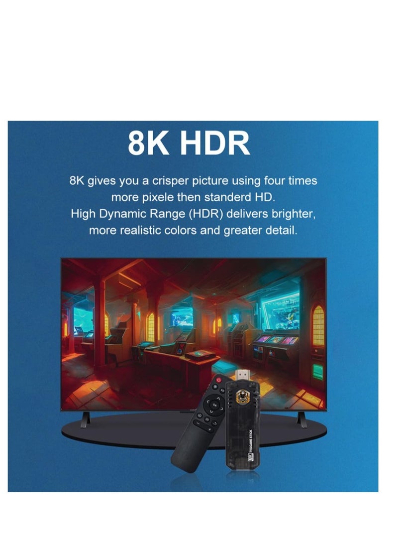 ELTRAZONE - Compact Mini 8K Retro Games Stick with Offering A Collection of 10,000 Classic Video Games, Paired with A 2.4G Wireless Controller and Dual System Compatibility - Image 1