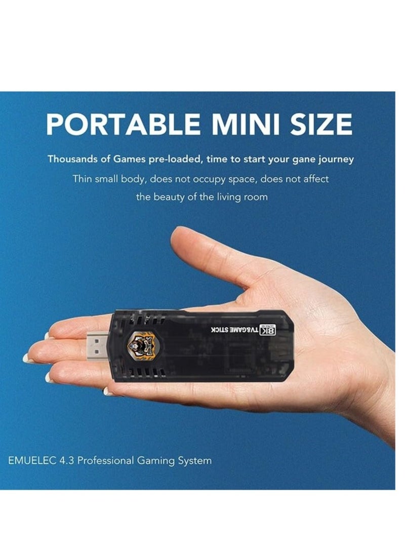 ELTRAZONE - Compact Mini 8K Retro Games Stick with Offering A Collection of 10,000 Classic Video Games, Paired with A 2.4G Wireless Controller and Dual System Compatibility - Image 1