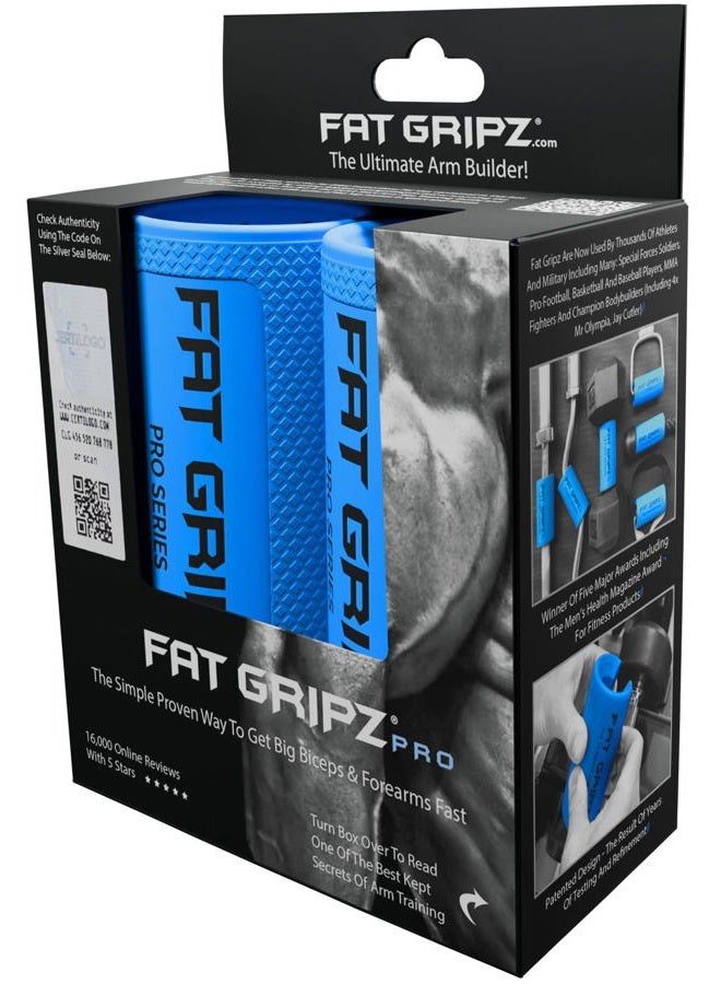 FAT GRIPZ Pro - The Simple Proven Way to Get Big Biceps & Forearms Fast - at Home Or in The Gym (Winner of 3 Men's Health Magazine Awards) (2.25” Outer Diameter) - Image 1