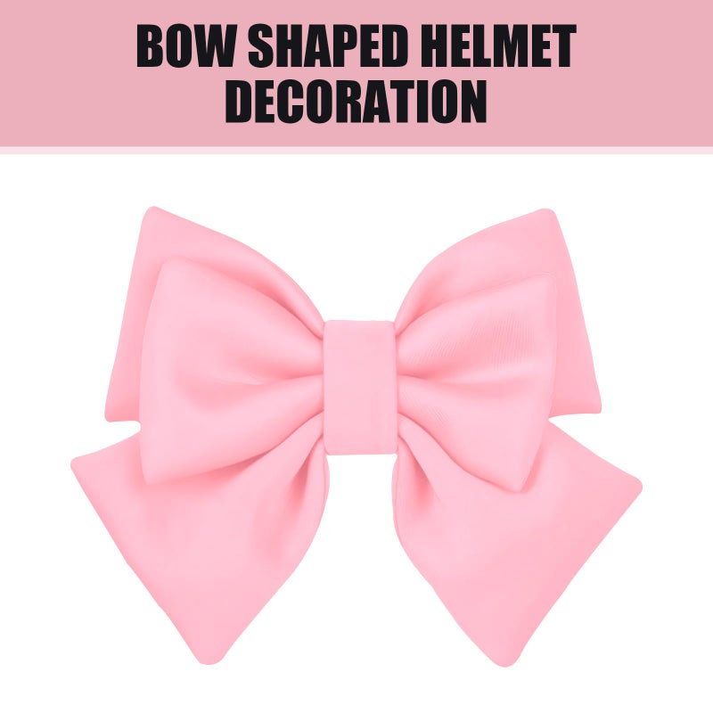 Merdege Bow Helmet Accessory, Removable Helmet Bow for Women, Cute Motorcycle and Electric Vehicle Decoration (Pink) - Image 2