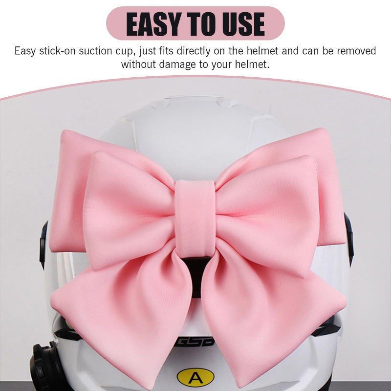 Merdege Bow Helmet Accessory, Removable Helmet Bow for Women, Cute Motorcycle and Electric Vehicle Decoration (Pink) - Image 4