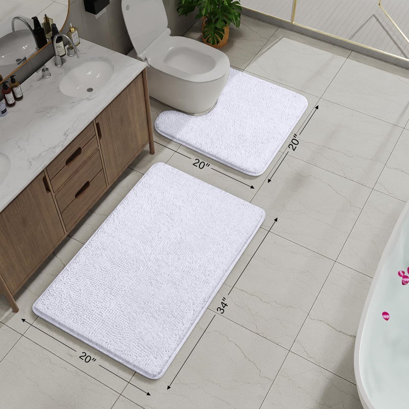 AROGAN سجادة الحمام Arogan مجموعات 2 قطعة 20 "" x20 " - Image 2